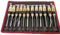 12 pk Standard Carving Chisels Set with Holder Wood Working Set Mixed