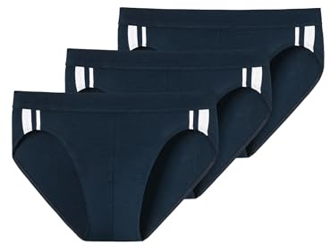 Schiesser Herren 3 PACK Slip Softbund und Streifen Baumwolle - 95/5
