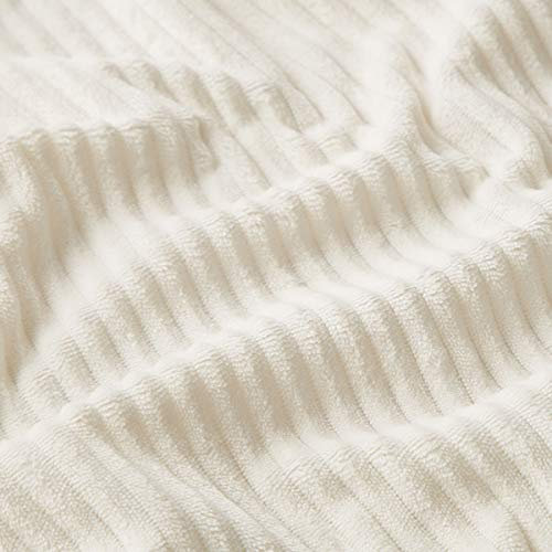 Jumbo Cord Fabric Upholstery Soft Feel Cushion Craft Fire Retardant, Curtain, Re Upholstery, Furnishings, Sofa (Cream)