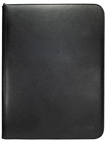 Ultra PRO - Vivid 9-Pocket Zippered PRO-Binder: (Black) - Protect Up to 360 Collectible Trading Cards, Sports Cards or Valuable Gaming Cards, Ultimate card Protection