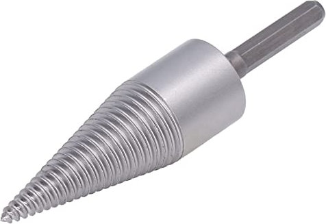 Broca Divisora ​​de Madera, Vástago Hexagonal, Herramienta de Perforación de Acero de Alto Carbono, Brocas de Troncos de División de Madera, Divisor de Leña de Cono para Leña