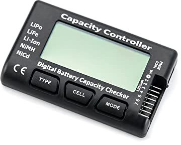 QWORK RC Cellmeter 7 Digital Battery Capacity Checker, Controller Tester, Voltage Tester for LiPo, Li-ion, NiMH, NiCd Batteries
