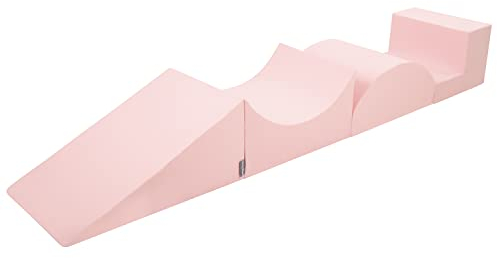 KiddyMoon Spielplatz Aus Schaumstoff Hindernisläufen, kopfteil/Rampe/Zwickel/stüfchen, Pink
