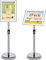 VAIIGO 2Pack Infoständer Plakatständer Informationsständer Präsentationsständer Kundenstopper Werbeständer Infoständer Höhenverstellbar Plakat Schilder Aufsteller Din A4, Silbrig