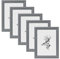 WOLTU Bilderrahmen 15x20cm 5er Set Fotorahmen Holzrahmen mit Passepartout, zum vertikalen oder horizontalen Aufhängen/Aufstellen, Posterrahmen Collage Wanddeko, Grau