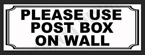 Please USE Post Box ON Wall Sign Notice Parcel delivery Letters parcels Mail (Aluminium Small (280x90mm) Approx)