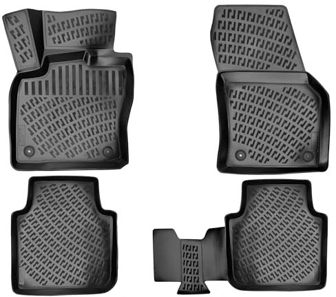 Walser NXT Gummi Fussmatten Auto für Seat Tarraco (KN2) 09/2018-Heute, 100% passgenaue Auto Fußmatten, robuste Universal Fußmatte Auto, Gummimatten Auto, Auto Fussmatten Gummi