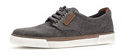 Pius Gabor Herren Schnürhalbschuhe Leinenschuh Textil Freizeit Elegant Schuhe Uni Leinen Sommer grau