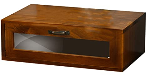 DECHOUS Supporto per Monitor Vintage in Legno con Cassetto Rialzo per Monitor Supporto per Laptop Organizer Scrivania per Laptop Marrone