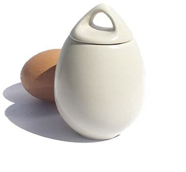 AggCoddler - Scandinavian Stoneware Egg Coddler with Simple Screw Lid - Updated Minimalist Design Egg Poacher Cooker for Quick and Easy Breakfast or Elegant Display - Made in the EU (Julia (Small))