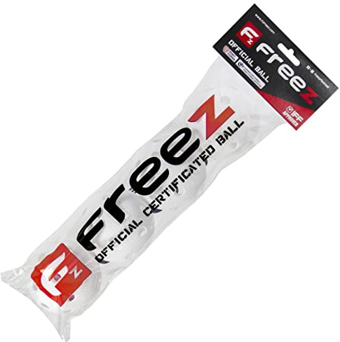 FREEZ Floorball BALL OFFICIAL TUBE WHITE - 4er Pack Unihockey Bälle weiß