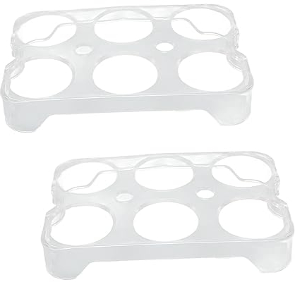 2er-Pack Stabiler, Transparenter Eierhalter aus Kunststoff, 12 Fächer für Kühlschrank und Kühlschrank