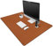 VYAAA Schreibtischunterlage Leder und Kork, 100 x 60cm Tischunterlage, Multifunktionales Laptop Mousepad, Schreibtischmatte für Büro und Zuhause (Braun)