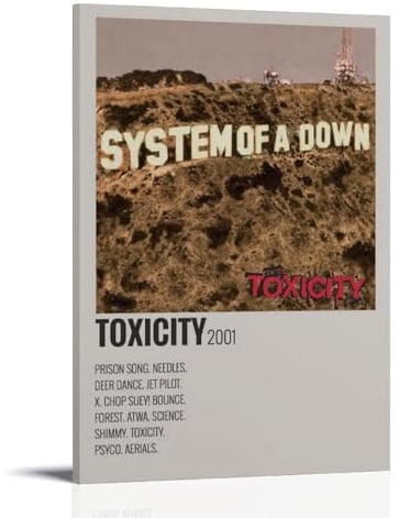 EVMILA System of A Down Poster, dekoratives Gemälde, Leinwand-Wandposter und Kunstdruck, modernes Familienschlafzimmer-Dekor-Poster, 60 x 90 cm