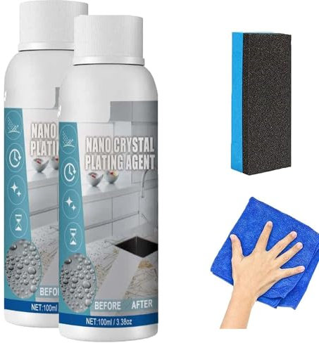 Nano Crystal Plating Agent,100ml Marble Nano Crystal-Plating Agent,Stone Nanocrystal Coating Granite Cleaner,Coating Of Stone Nanocrystals,Plastic Crystal Plating Agent. (1Pcs)