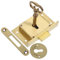 Alipis 1 Set Serrure Lourde Mate Pour Meubles Commode Tiroir Serrure De Bureau En Laiton Serrure De Tiroir Sécurisée À L'Ancienne Serrure De Classeur Serrure De Boîte En Bois Armoire