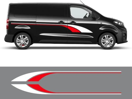 Für Opel Vauxhall Vivaro, für Trafic Camper Van Wohnmobil 2PCS Autoaufkleber Streifen SURF Vinyl Grafik Aufkleber Zubehör