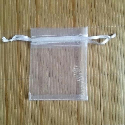 100 Stück/Los weiße Organzabeutel mit Kordelzug und kleine Beutel, Schmuckpaketbeutel, Weihnachtshochzeitsverpackung, Geschenktüten, 30 x 40 cm, 1000 Stück