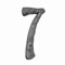 HOPEME Black 3D Cast Iron House Numbers, 5 Inch Address Number with Wrought Iron Nails Decoration for Outside, Solid Rustic Metal Number Sign, Black #7