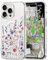 L-FADNUT Magnetic for iPhone 15 Pro Max Case, Compatible with Magsafe Floral Pattern Design, Clear Girly Flower Cover Slim Bumper Shockproof Protective Phone Case for iPhone 15 Pro Max Multicolor