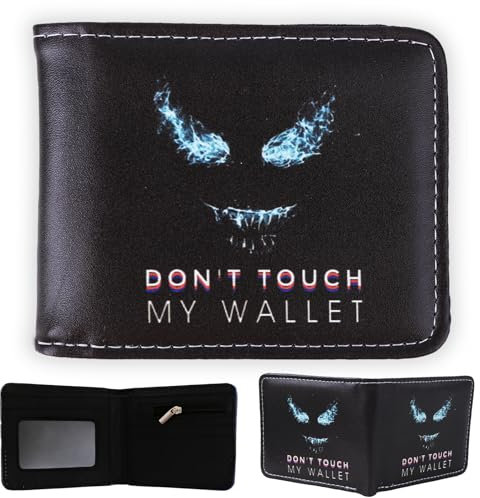Venom Wallet for Men With Zip Coin Pocket, RFID Blocking Card Holder, Bi-Fold PU Leather for Kids Boy Man Gifts