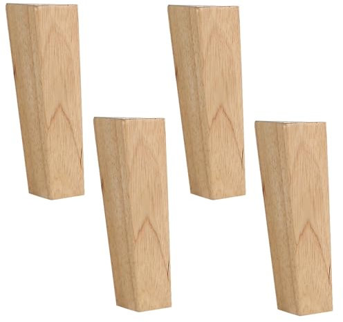 GSATREY Schräge Tischbeine, 4 Stück Tischbeine Holz, Möbelfüße Holz Schräg, Holz Möbelbeine Mit Montageplatten, Tischbeine Geeignet Für Frühstückstisch Schreibtisch Arbeitsplatten(15cm/5.9in)