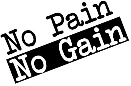 Wandaufkleber mit Zitat „No Pain No Gain“ für Kinderzimmer, Naturdekor, Wandbilder, Vinyl, Fensterdekoration, Tapete, klein – 42x64cm