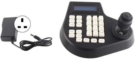 Gearwell PTZ Dome Camera Controller, Mini Analog PTZ Camera Keyboard with 4D Joystick, PTZ Speed Dome Camera Controller, for telecommunication departments