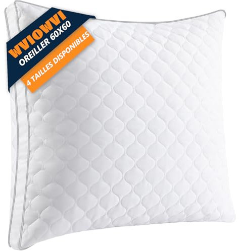 WVIOWVI Kopfkissen 60x60 Allergiker, Komfort Kissen 60x60 Mikrofaser, Hautfreundlich & Atmungsaktiv, Hochwertige Seitenschläferkissen 60 x 60 Bettkissen, Zuverlässiger Halt Ohne Verformung
