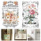 GLOBLELAND 6 Sheets Vintage Flowers Furniture Transfer 11.8x5.9inch Retro Frame Text Rub on Transfer UV Self-Adhesive Stickers Wall Art Craft for Bedroom Living Room Desk Table