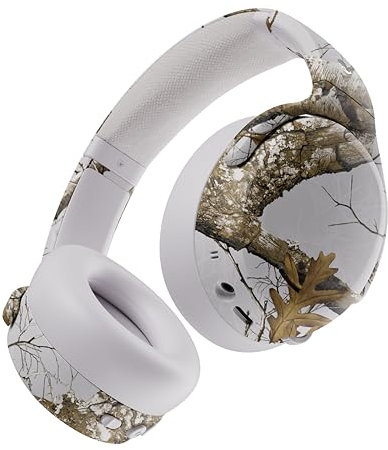 Skullcandy Crusher ANC 2 Wireless Over-Ear Bluetooth Headphones with Multi-Sensory Bass, Active Noise Cancelling, Up to 60 Hours Battery, Microphone for iPhone Android - Realtree Edge Colors White