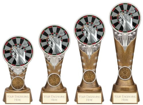 County Engraving Personalised Ikon Darts Trophy Award In 4 Sizes Engraved - Enter Your Own Custom Text (Extra Large)