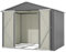 Thanaddo Metall Gerätehaus 240 x 192 x 191cm Geräteschuppen Garten Schuppen Inkl. Metallfundament (ohne Boden) mit Pultdach, Geräteschrank für Garten (Grau 8x6)
