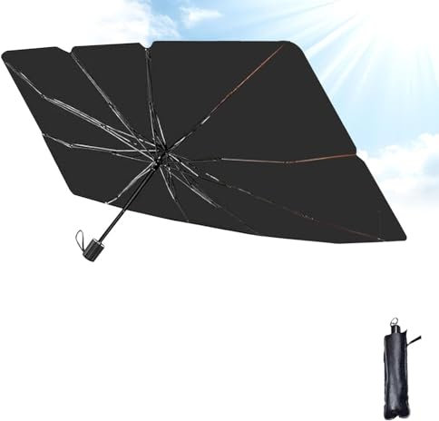 Parasol Coche Delantero, Parasol Coche Delantero Plegable, 138 * 78 cm, Protección Solar Coche,Protección Solar Interior Parabrisas, Protección UV, para a la Mayoría de SUV, MPV, Camiones
