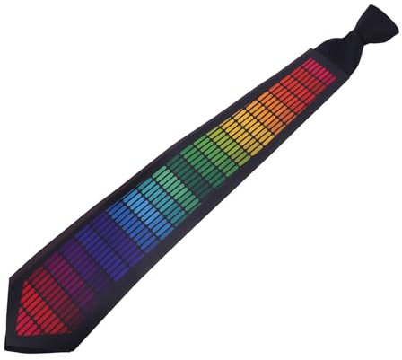 Asixxsix Sound Control Light Up Krawatte, LED -Krawattenleuchte Fanny -Krawatten mit 5 Beleuchtungsmodus, Sound Aktiviertes Licht -Up -Krawatten, Neuheit Krawatte für Männer