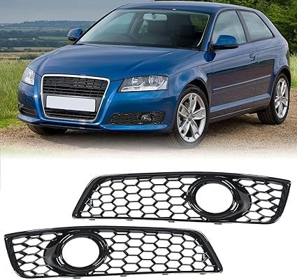 QHuaL Car Front Grill Griglie Car Styling Griglie Radiatori per Audi A3 8P 2009 2010 2011, ABS Griglia per Radiatore Griglia Centrale dell'auto