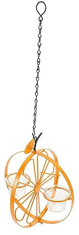 Toyvian -wasserspender Futterstelle Für Wasservögel Hängend Besonderheit Vogelfütterer Futterspender Fütterung Draußen Drinnen Vogelhäuschen Im Freien Orange Rostfreier