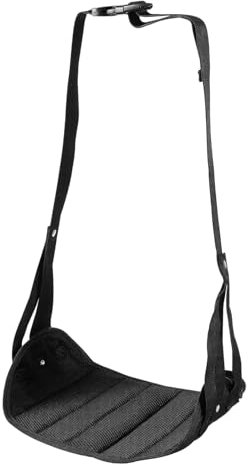 DOITOOL Lifting des Jambes Repose-Pieds pour Le Bureau Hamac sous Le Bureau Hamac De Pied De Bureau Portable Hamac De Pied pour Avion Élingue De Repose-Pieds De Bureau Tissu Oxford Noir