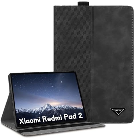 CXTCASE Custodia per Xiaomi Redmi Pad 2 11 2025, Intelligente Tablet PU Cover per Xiaomi Redmi Pad 2 2025, Nero