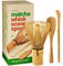 BAMBOOWORX - Juego de té japonés con batidor matcha (chasen), cuchara tradicional (chashaku) y cuchara de té, el juego perfecto para preparar una taza tradicional de té matcha