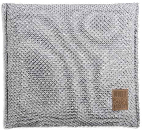 KNIT FACTORY - Lynn Kissen - Grau - 50x50 cm