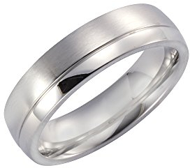 Zeeme Stainless Steel Unisex Ring Edelstahl Matt/Glanz grau 389070114