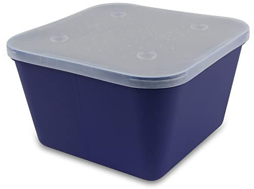 Madendose Köderbox zum Angeln Wurm Aufbewahrungsbox eckig 3 Größen oder als Set, Größe:Groß