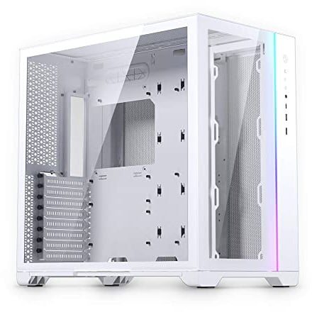 Magniumgear Neo Qube 2, Dual Chamber ATX Mid-tower,Digital-RGB Lighting, Tempered Glass Panels, White