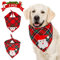 QKURT 2 Stück Weihnachten Plaid Dog Bandana, Weihnachten Classic Plaid Santa Claus und Elk Pet Triangle Lätzchen Schal Zubehör für große Hunde Katzen Haustiere