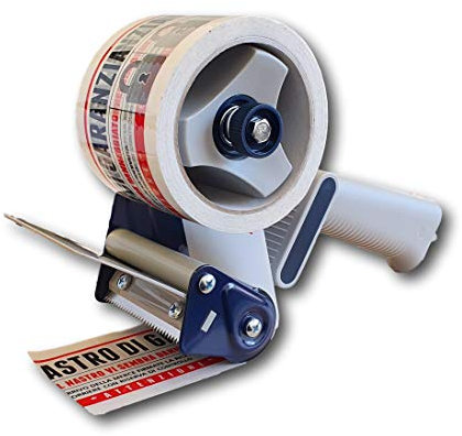 IMBALLAGGI 2000-5 Dispenser per nastro adesivo 75x66 - Nastratrice professionale con regolatore di tensione - Tendinastro 75mm x 66mt