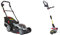 Sprint Rasaerba 440P18V a 2X 18V (36V) agli Ioni di Litio, Larghezza Taglio 44cm + Decespugliatore 18GT a Batteria 18V agli Ioni di Litio, Solo Corpo Macchina, Larghezza Taglio 30cm