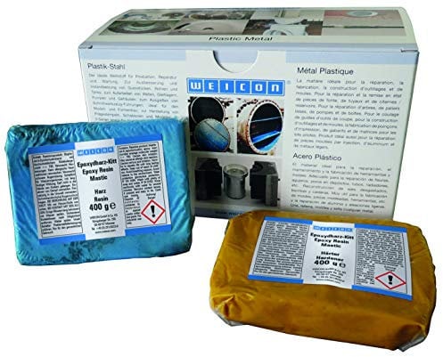 WEICON Resina epossidica pastosa 800 g composto per riparazioni universale impastabile in un pacchetto completo