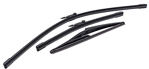 Doo Engy Scheibenwischer Vorne und Hinten Wischerblatt Flachbalkenwischer Komplett Set für O-pel Corsa D/E