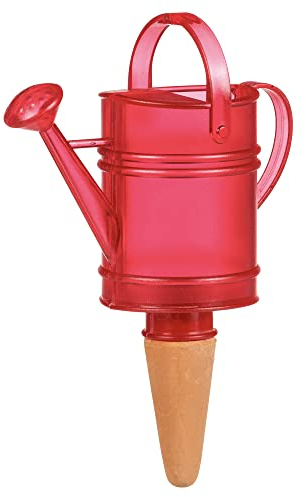Scheurich Distributeur d'eau Nelly - 1 x Rouge - Capacité : 110 ML - Petite Boule d'irrigation avec Pied d'argile - Distributeur d'eau pour Plantes et Fleurs - Tige en Terre Cuite